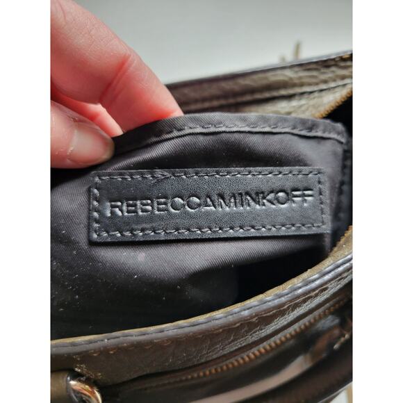 Rebecca Minkoff Olive Green Micro Regan Satchel Crossbody Bag - Picture 7 of 9
